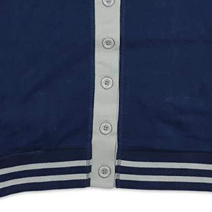 customized <b>cardigan</b> sweater Sorority and fantarnity <b>navy</b> and gray color with embroidered logo - Product Image 6