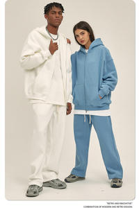 Manufacturer Custom Full <b>Zip</b> up Lightweight Sportswear Tech Men's Fleece zipper <b>hoodie</b> set With Sleeve <b>Pocket</b> tracksuit - Product Image 5