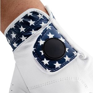 Guante de Golf Blanco con Cuero Sintético Perforado Transpirable, Agarre Preciso, Muñequera Ajustable, Guante Ligero de Alto Rendimiento - Product Image 5