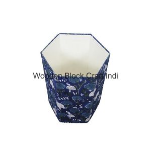 ถังขยะกระดาษแข็งหุ้มด้วยผ้าฝ้ายพิมพ์ลายดอกไม้ 100% คู่มือการใช้ผ้าฝ้ายและกระดาษแข็ง - Product Image 6