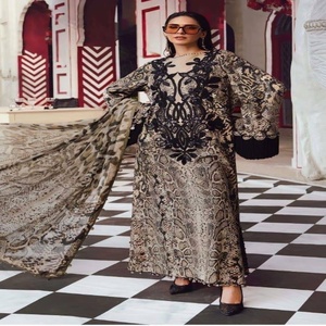 Ensemble Salwar-Kameez et Dupatta en coton de qualité supérieure, nouvelle collection, avec patchwork imprimé et brodé, semi-couture, vêtements ethniques. - Product Image 1