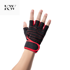 Professional Weightlifting <b>Gloves</b> with Long Wrist Support – Custom Logo Anti-Slip Gym <b>Gloves</b> – Breathable Microfiber Half Finger - Product Image 1