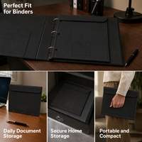 Pochette de rangement ignifuge en gros, étanche, pour classeur à 3 anneaux, organiseur de documents pour papiers et contrats