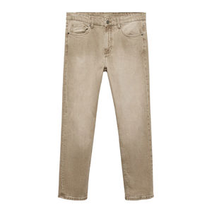 กางเกงยีนส์ผู้ชายสีเข้มเอวกลางทรงสกินนี่แบบเรียบ  ไซส์พลัสสำหรับผู้ชาย และสามารถปรับแต่งได้ - Product Image 3