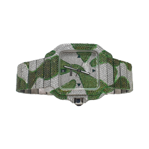 นาฬิกาเพชรฮิปฮอป vvvvs Moissanite สแตนเลสสตีลนาฬิกาแฮนด์เมดนาฬิกาควอทซ์สุดหรู - Product Image 1