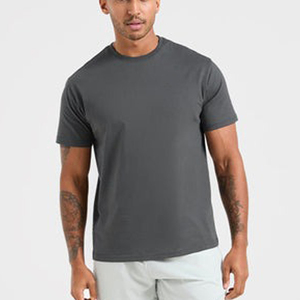Camiseta de Verano Personalizada al por Mayor, Nuevo Estilo, Manga Corta, Alta Calidad, Hombros Caídos, Moda Urbana, Camiseta de Algodón para Hombre - Product Image 1