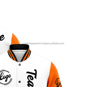 Chaqueta universitaria de verano personalizada para hombre al por mayor, diseño minimalista, cuello levantado, logotipo bordado en la parte delantera, 100% lana a prueba de viento - Product Image 4