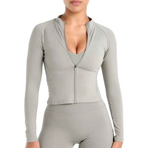 Veste de yoga pour femme, choix populaire, coupe ajustée, légère, sweat à capuche de fitness, haut respirant pour la gym et les activités sportives - Product Image 4