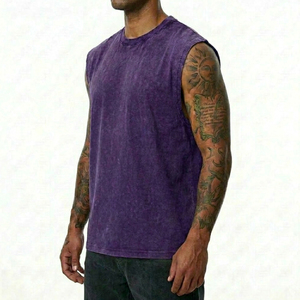 Premium 280GSM Heavyweight Cotton Acid Wash T-Shirt Custom <b>Logo</b> Vintage Oversized Streetwear Tee Luxury Mineral Wash Private - Product Image 2
