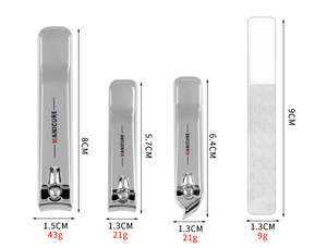 Nouvel ensemble de coupe-ongles professionnels en acier inoxydable/carton, 3 pièces, avec logo personnalisé OEM, marque privée, pour soins des ongles, ANAAIF - Product Image 6