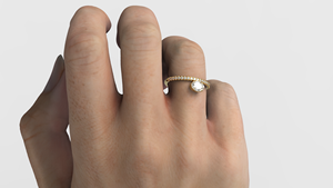 East West Oval Solitaire <b>Diamond</b> <b>Ring</b> 18K Gold Plated Engagement <b>Ring</b> Micro Pave Round <b>Diamond</b> Shank Fine Jewelry for Women - Product Image 6
