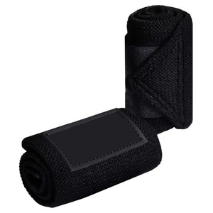 Attelle de soutien du poignet avec fermeture à boucle pour la musculation, l'entraînement en force, unisexe, noir, polyester - Product Image 1