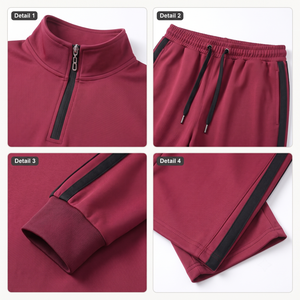 Survêtements à capuche personnalisés élégants unisexes en polaire pour l'hiver, pour le jogging et l'entraînement, avec logo imprimé par transfert thermique, motif Paisley/uni - Product Image 5