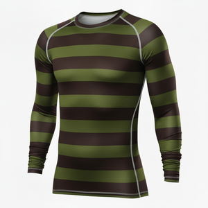 Anti UV Breathable MMA BJJ Boxing Rash Guard <b>Compression</b> <b>Shirt</b> with Custom Printing Eco Friendly Quick Dry Fabric for Men - Product Image 5