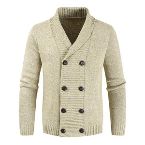 Wind Coats Sweater <b>Cardigan</b> Zipper Closure Polyester Knitted Winter Thick for <b>Men</b> - Product Image 3