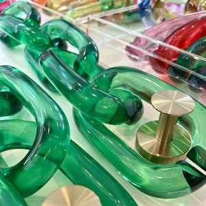 Custom Size Colorful Epoxy Resin Link Chain Rustic Wall <b>Decor</b> Made in India Top Selling Diwali Hanging - Product Image 1