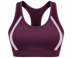 Women's High Support Mesh <b>Racerback</b> Seamless Eco-Friendly Sports Bra Premium Breathable Workout Yoga Gym Fitness Activewear <b>Top</b> - Product Image 3