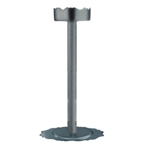 Elegante Base para Enfriador de Champán con Borde Festoneado en Gris Oscuro, Estilo Vintage, Bañera para Bebidas de Metal Texturizado Tipo Peltre - Product Image 5