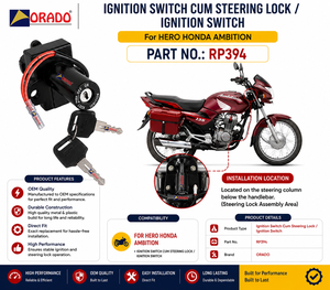 Interruptor de encendido Hero Honda Ambition, calidad de exportación para repuestos de motocicletas en India, Orado - Product Image 3