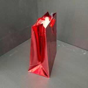 Premium-Quality Lightweight Large <b>Red</b> Embossed Foil Gift Bag - Product Image 2
