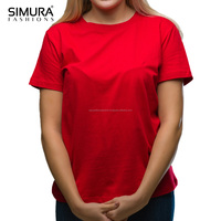 Haute qualité à manches longues 100% bio grande taille Logo personnalisé T-shirt O cou 100% coton pour les femmes 'du Bangladesh Jersey décontracté
