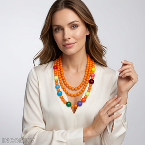 Collar con Cuentas de Resina Multicolor, Forma Personalizada, Tema de Amor, Accesorio de Moda - Product Image 1