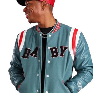 Veste d'université surdimensionnée pour hommes, veste d'université en laine polaire de coton à Design personnalisé pour hommes - Product Image 6