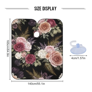 Capa de Peluquería Desechable de Goma Profesional con Logotipo Personalizado OEM, Bajo MOQ, Impermeable, Cierre Ajustable a Presión, Diseño Floral - Product Image 3
