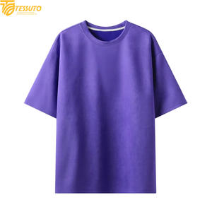Camiseta de Gamuza Extra Grande Personalizada para Hombre, Algodón Grueso, Hombros Caídos, Estilo Urbano, Alta Calidad, Hip Hop, Corte Holgado - Product Image 4