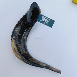 Shofar de Cuerno de Carnero Natural Pulido a Mano, Regalo Espiritual, Decorativo, Ecológico, con Patrones Únicos, Religioso - Product Image 5