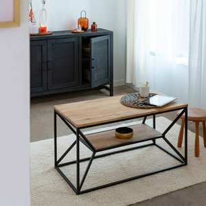 Mesa de centro Vandana Aston Ultra de dos niveles en madera de acacia - Product Image 1