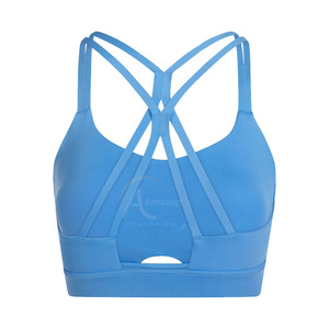 Seamless Yoga Sports <b>Bra</b> Women <b>Stretch</b> Breathable Moisture Wicking Fitness <b>Bra</b> Custom Logo OEM Manufacturer by Amazop Industris - Product Image 4