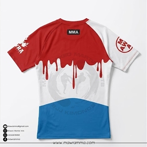 Camiseta de Compresión Mawra Personalizada Sublimada para BJJ, Manga Corta, para Hombre, Sin Gi, Grappling, MMA, Entrenamiento - Product Image 4