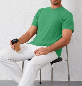 Camiseta Oversize de Moda para Hombre, Venta al por Mayor, Algodón Premium, Cuello Redondo, Manga Corta, Estilo Urbano, Casual, Personalizada, Lisa - Product Image 5