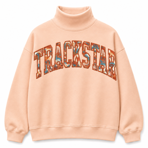 เสื้อสเวตเชิ้ตคอเต่าทรงโอเวอร์ไซส์สีส้มไหม้สำหรับผู้หญิง แขนยาว สไตล์ลำลอง สตรีทแวร์ รับผลิตแบบ OEM ODM ขายส่งเสื้อผ้า - Product Image 2