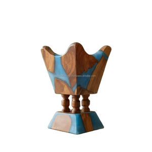 Soporte para Incienso de Resina Epoxi y Madera Premium 2026, Lujoso Incensario Árabe Oud Madhkan, Rectangular, Hecho a Mano, SS CRAFT INDIA - Product Image 1