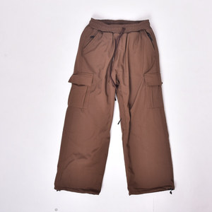 Unisex Brown Softshell Snow <b>Pants</b> Waterproof Windproof Cargo Ski Trouser with Zipper Pockets Drawstring Waist and Adjustable Hem - Product Image 1