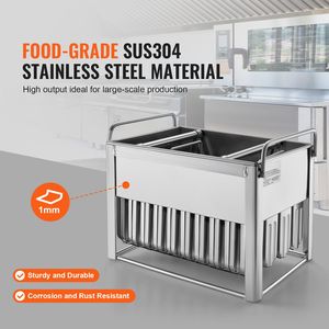 Stampi per Ghiaccioli in Acciaio Inox a Doppio Scomparto, 40 Pezzi, per Gelati alla Frutta e al Mais, Uso Domestico e Commerciale - Product Image 3