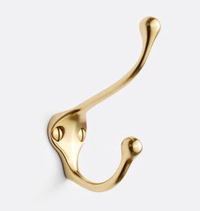 Handcrafted Brass Wall Hooks Rustic Finish Strong Wall Mounted <b>Hanger</b> For <b>Keys</b> Hats Coats Home Decor - Product Image 2