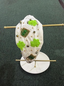 Durable and Lightweight St Patrick’s Day Lucky Horseshoe <b>Headband</b> <b>Beaded</b> Clover & Hat Embroidered Knot Hairband for Women & Girl - Product Image 5