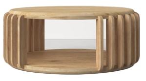 Lineage Corporation's Solid Kiln-Dried Open Ribbed <b>Table</b> Extendable with a Mechanical Gear Silhouette - Product Image 3