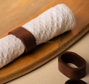 Anillo de Servilleta de Cristal Moderno y Lujoso para Restaurante de Hotel, Diseño Elegante de Madera, Bodas, Accesorios de Cocina Más Vendidos, Ovalado en Existencia - Product Image 3