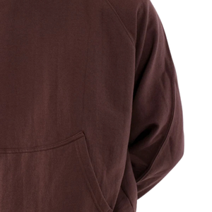 Custom Logo <b>Brown</b> Oversized Hoodie Women Heavyweight <b>Fleece</b> Pullover Sweatshirt Drop Shoulder Streetwear Wholesale - Product Image 4
