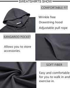 Conjunto deportivo para hombre, transpirable, de mezcla de algodón, con capucha, pantalones jogger de corte ajustado, ligero, informal, para gimnasio y deporte. - Product Image 5
