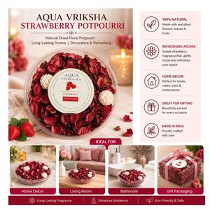 Pot-pourri de fraises naturelles, fleurs séchées, parfum d'ambiance pour la maison, remplissage décoratif pour bol - Product Image 1