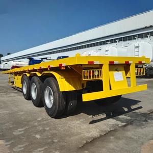 Semi-remorque surbaissée neuve/occasion 20 pieds 40 pieds, remorque plateau porte-conteneurs 20 pieds 40 pieds, remorque benne neuve, tracteur routier - Product Image 5