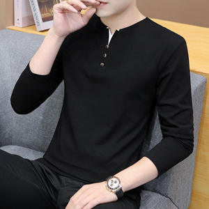 Camiseta Personalizada de Alta Calidad para Hombre, Estilo Casual Elegante, Impresión Serigráfica, Tejido 100% Algodón, Manga Larga, Color Sólido - Product Image 4