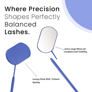 Luxury Wholesale Blue <b>Square</b> Eyelash <b>Mirror</b> Stainless Steel Custom Logo Lash <b>Mirror</b> by Bahasa Pro - Product Image 3