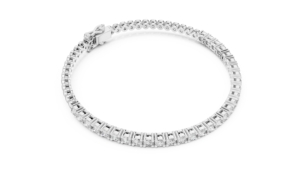 Pulsera de Diamantes Cultivados en Laboratorio, Redondos, de Oro Rosa de 1.95 CT, en Oro Sólido de 18K, Pulsera Clásica de Diamantes Redondos de 6.5 Pulgadas para Mujer - Product Image 2