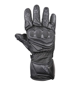 Gants de moto en cuir de vachette à doigts entiers avec protection rigide des articulations, paume antidérapante, imperméables, séchage rapide, imprimés, pour le sport - Product Image 5